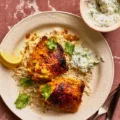 Thomasina Miers’ recipes for turmeric chicken and cardamom apple tart