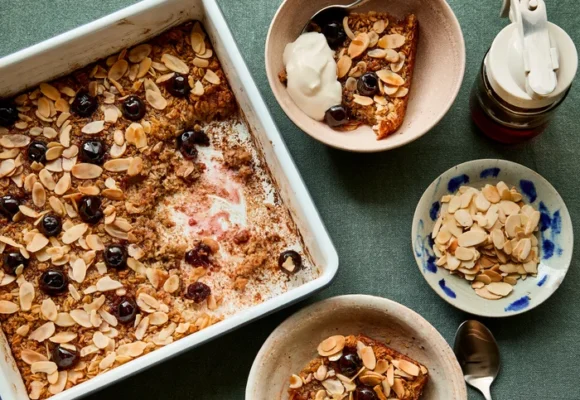 Helen Goh’s recipe for baked oats with morello cherries and almond | The sweet spot